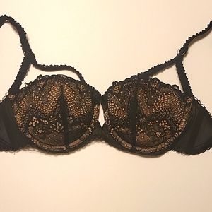 AdoreMe Bra black nude sexy shelf bra exotic dancer
